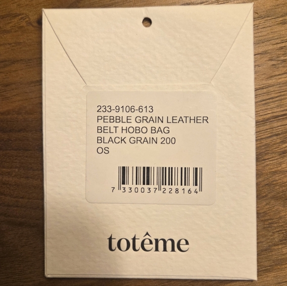 TOTEME Women's Belt Hobo Bag In Black Pebble Grain Leather - Picture 6 of 10